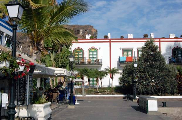 Kanariøyene, strandpromenaden i Puerto Mogan på Gran Canaria